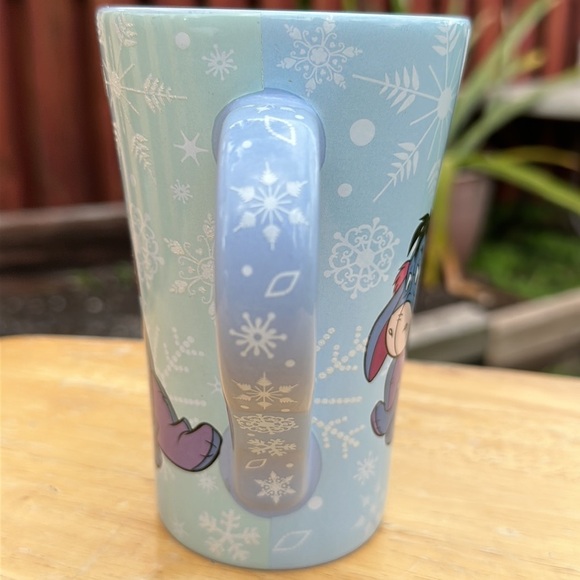 Eeyore Coffee Mug Disney Store Original Winnie The Pooh Winter Texture Snowflake - Picture 5 of 7